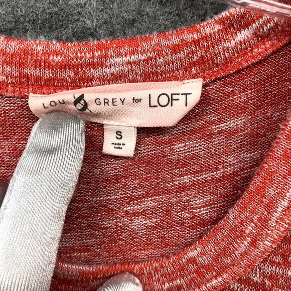 Lou & Grey Sleeveless Maxi Dress S Pink Tiered Knit Pullover Casual - Picture 5 of 8